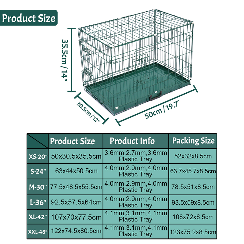 Kandang anjing logam kawat lipat Kandang anjing logam kawat lipat