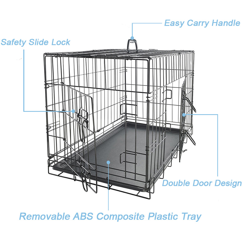 Kandang anjing logam kawat lipat Kandang anjing logam kawat lipat