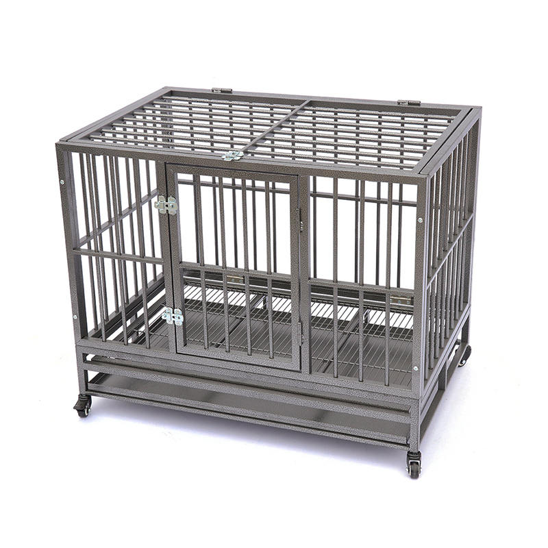 Buka kandang anjing logam tabung berat atas Buka kandang anjing logam tabung berat atas