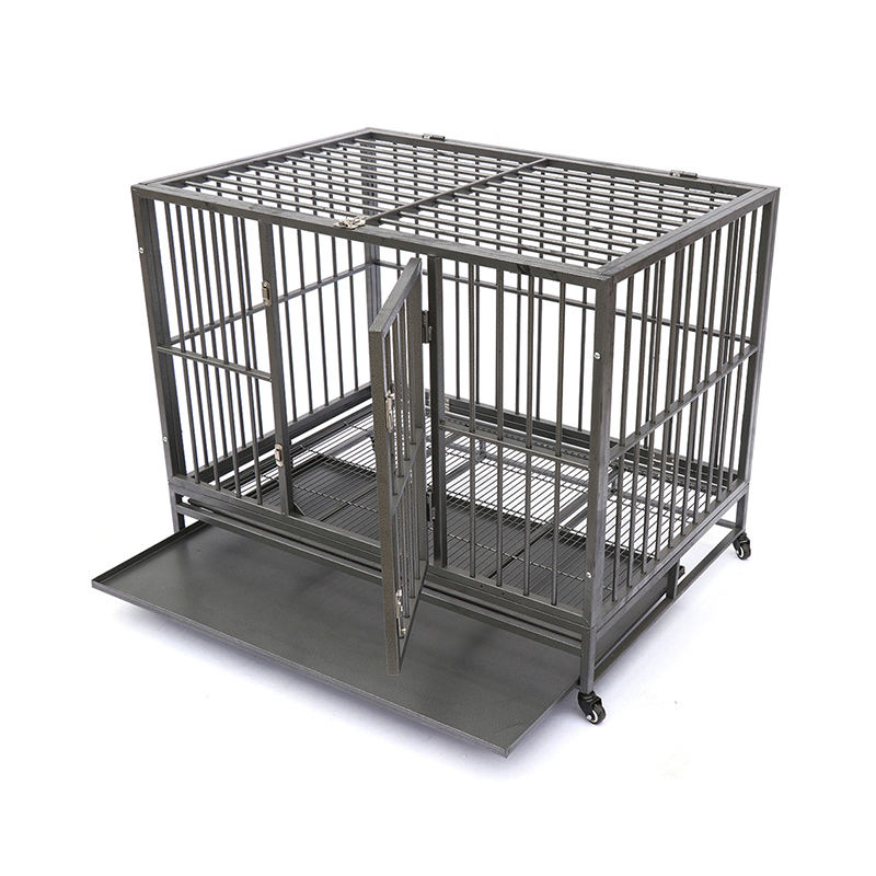 Buka kandang anjing logam tabung berat atas Buka kandang anjing logam tabung berat atas