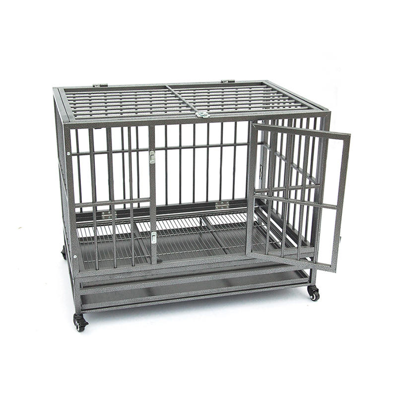 Buka kandang anjing logam tabung berat atas Buka kandang anjing logam tabung berat atas