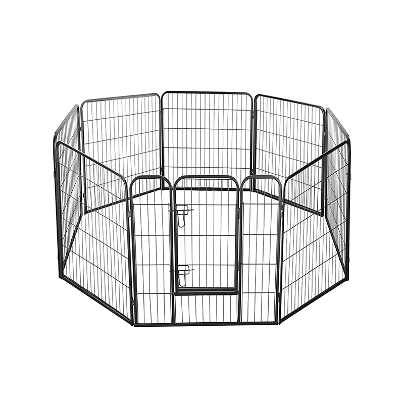 Logam Dog Fence Enclosure Lipat Tube Dog Playpen