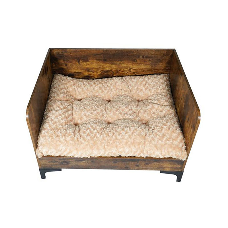 Tempat Tidur Anjing Tinggi Kayu Dalam Ruangan Modern Dengan Bingkai Tempat Tidur Anjing Tinggi Kayu Dalam Ruangan Modern Dengan Bingkai