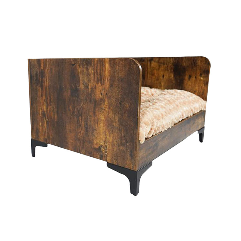 Tempat Tidur Anjing Tinggi Kayu Dalam Ruangan Modern Dengan Bingkai Tempat Tidur Anjing Tinggi Kayu Dalam Ruangan Modern Dengan Bingkai