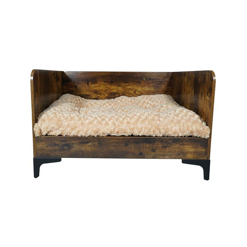 Tempat Tidur Anjing Tinggi Kayu Dalam Ruangan Modern Dengan Bingkai Tempat Tidur Anjing Tinggi Kayu Dalam Ruangan Modern Dengan Bingkai