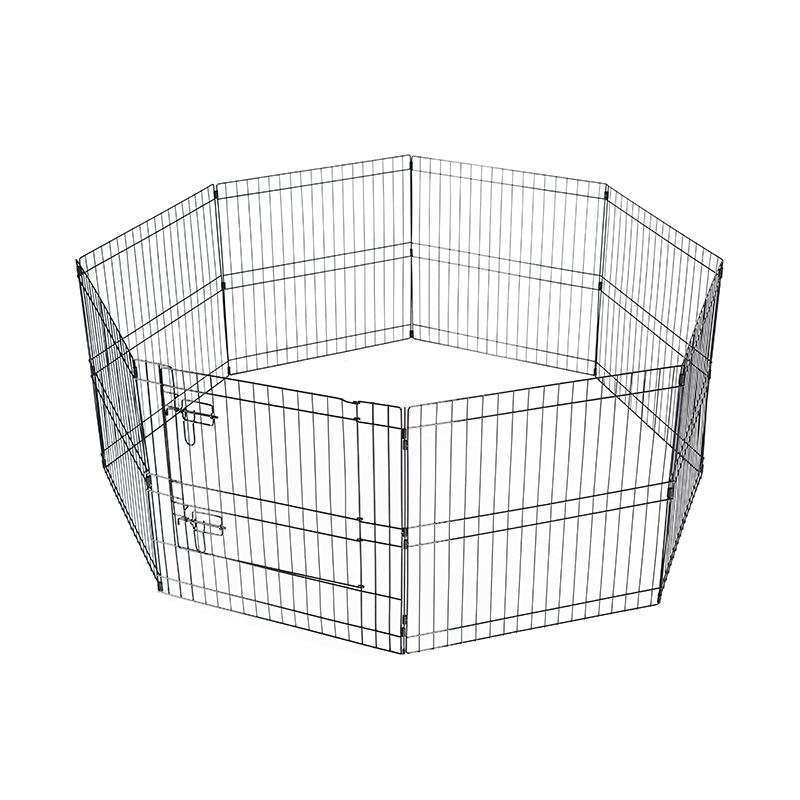 8-panel lipat kawat logam metal playpen dengan penutup atas dan bantalan bawah 8-panel lipat kawat logam metal playpen dengan penutup atas dan bantalan bawah