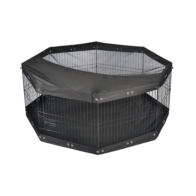 8-panel lipat kawat logam metal playpen dengan penutup atas dan bantalan bawah 8-panel lipat kawat logam metal playpen dengan penutup atas dan bantalan bawah