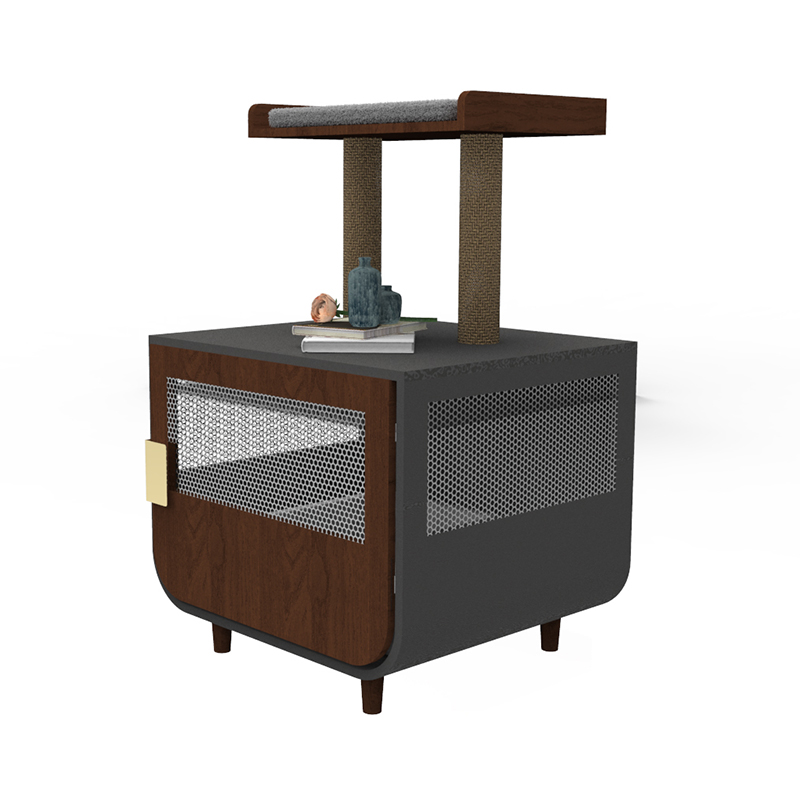 Kayu Kayu Tersembunyi Furniture Kandang Kucing dengan Kabinet Sampah Kayu Kayu Tersembunyi Furniture Kandang Kucing dengan Kabinet Sampah