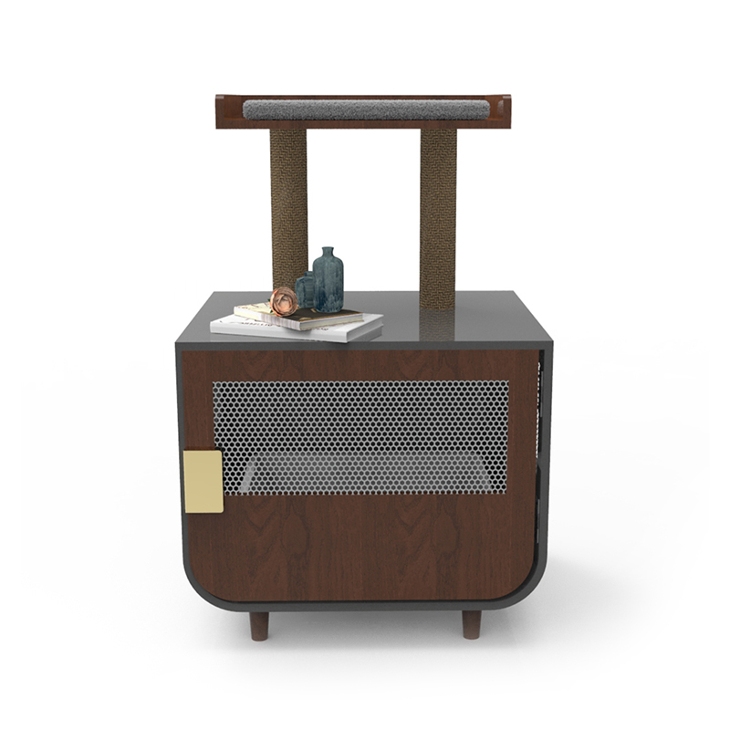 Kayu Kayu Tersembunyi Furniture Kandang Kucing dengan Kabinet Sampah Kayu Kayu Tersembunyi Furniture Kandang Kucing dengan Kabinet Sampah