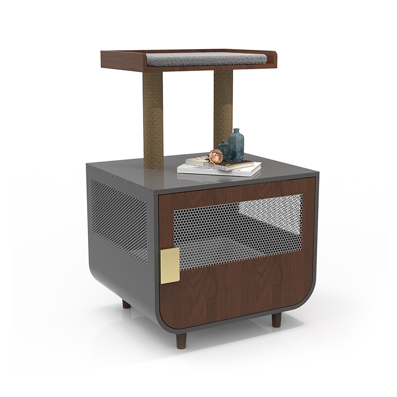 Kayu Kayu Tersembunyi Furniture Kandang Kucing dengan Kabinet Sampah Kayu Kayu Tersembunyi Furniture Kandang Kucing dengan Kabinet Sampah