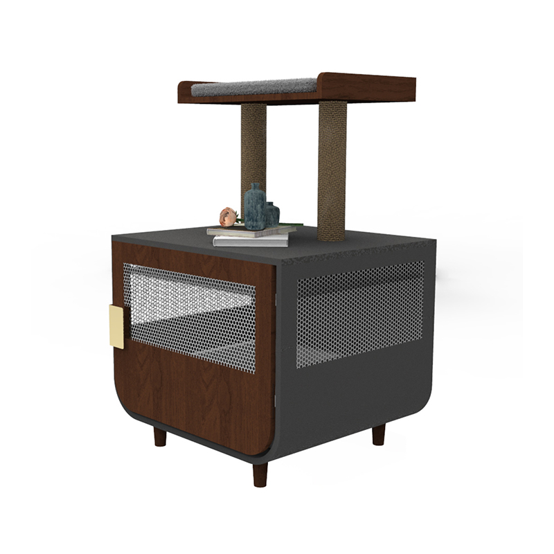 Kayu Kayu Tersembunyi Furniture Kandang Kucing dengan Kabinet Sampah Kayu Kayu Tersembunyi Furniture Kandang Kucing dengan Kabinet Sampah