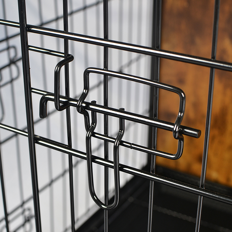 Kandang anjing gaya furnitur kayu dalam ruangan dengan bantal & roda Kandang anjing gaya furnitur kayu dalam ruangan dengan bantal & roda