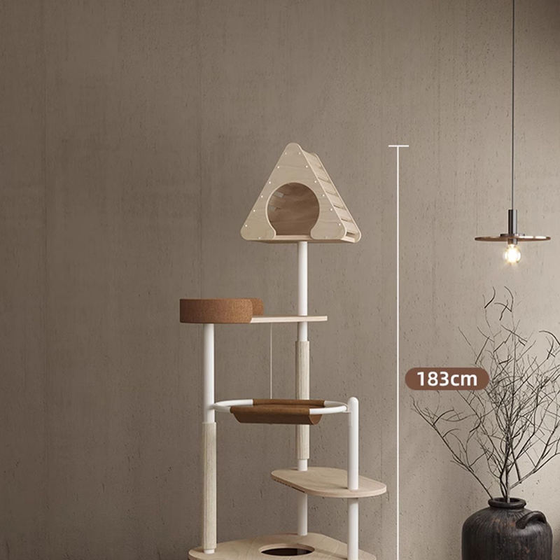 Minimalis geometris menara kayu lucu kondominium kondominium pohon kucing Minimalis geometris menara kayu lucu kondominium kondominium pohon kucing