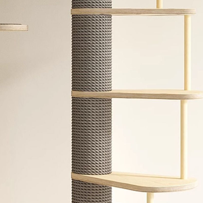 Vila kayu solid menara multi-level bingkai panjat pohon kucing besar Vila kayu solid menara multi-level bingkai panjat pohon kucing besar