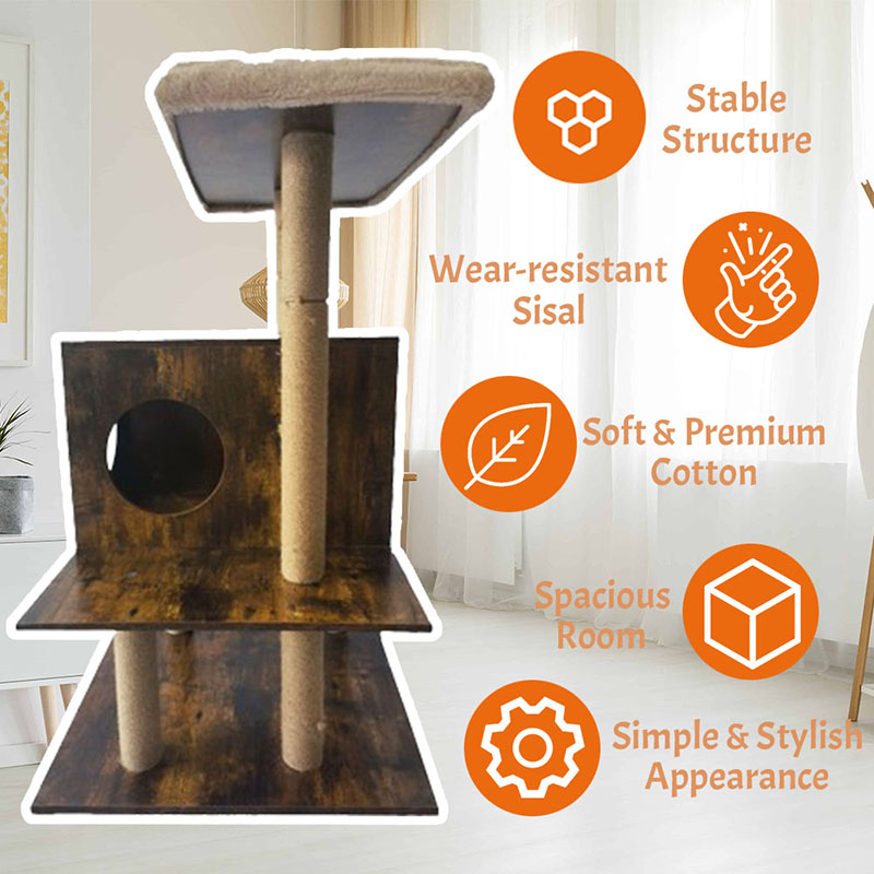 Menara Kayu Kucing Rumah Sisal Gores Posts Kucing Panjat Panjat Bingkai Menara Kayu Kucing Rumah Sisal Gores Posts Kucing Panjat Panjat Bingkai