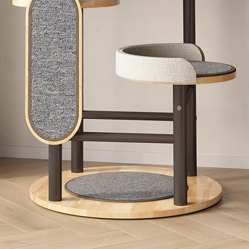 Kayu karet & bingkai panjat pohon kucing menara baja Kayu karet & bingkai panjat pohon kucing menara baja