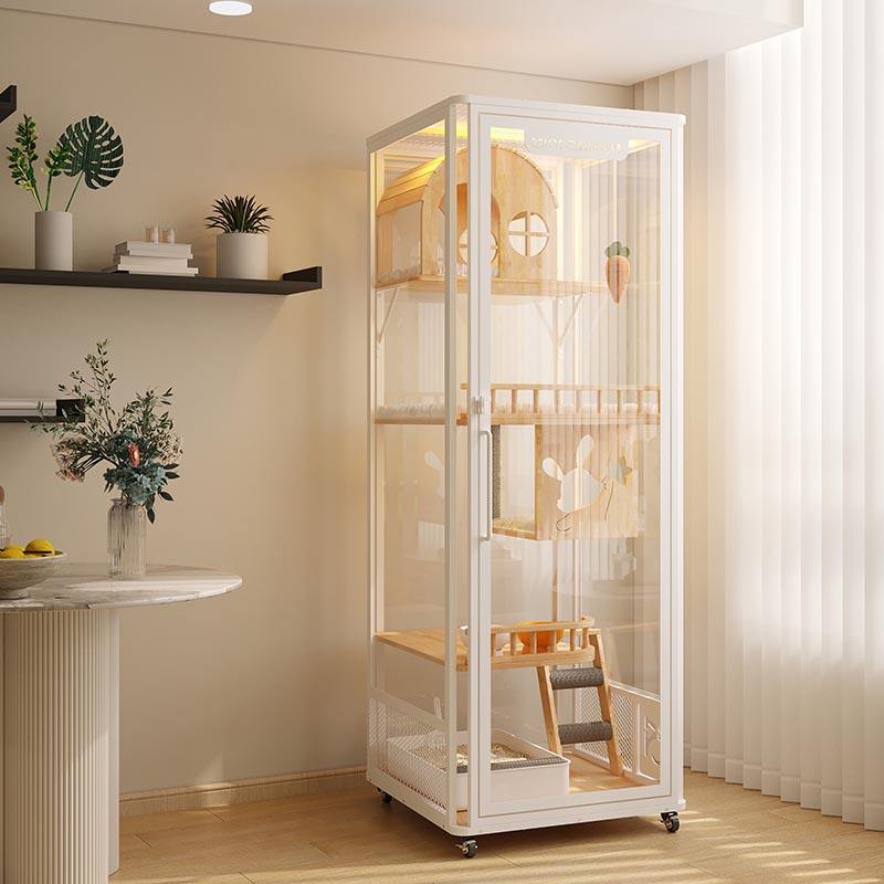 Menara panoramik dalam ruangan hotel kayu villa kabinet kandang kucing besar Menara panoramik dalam ruangan hotel kayu villa kabinet kandang kucing besar