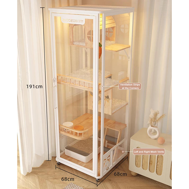 Menara panoramik dalam ruangan hotel kayu villa kabinet kandang kucing besar Menara panoramik dalam ruangan hotel kayu villa kabinet kandang kucing besar