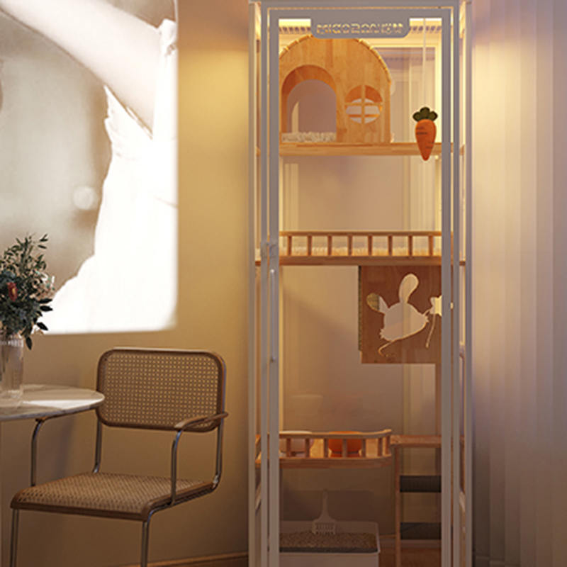 Menara panoramik dalam ruangan hotel kayu villa kabinet kandang kucing besar Menara panoramik dalam ruangan hotel kayu villa kabinet kandang kucing besar