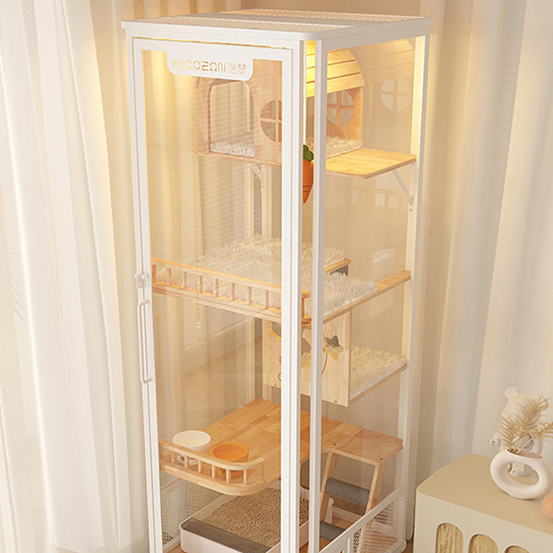 Menara panoramik dalam ruangan hotel kayu villa kabinet kandang kucing besar Menara panoramik dalam ruangan hotel kayu villa kabinet kandang kucing besar