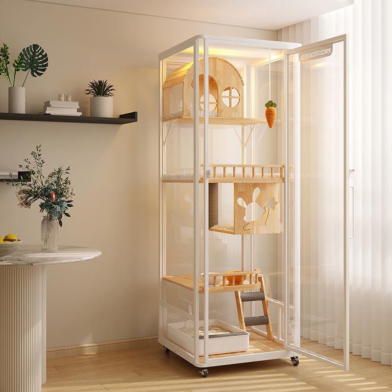 Menara panoramik dalam ruangan hotel kayu villa kabinet kandang kucing besar Menara panoramik dalam ruangan hotel kayu villa kabinet kandang kucing besar