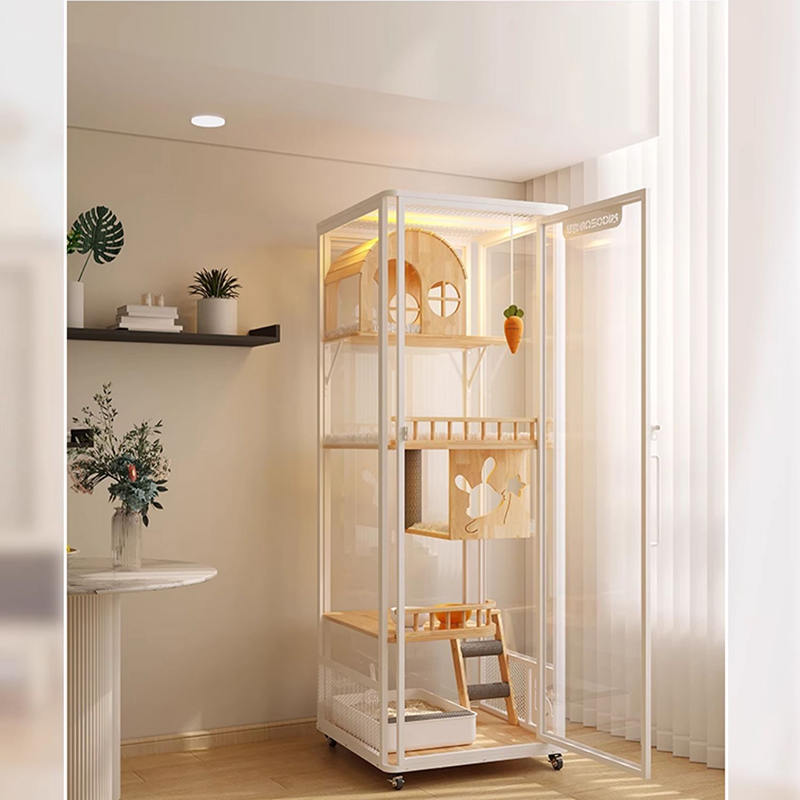 Menara panoramik dalam ruangan hotel kayu villa kabinet kandang kucing besar Menara panoramik dalam ruangan hotel kayu villa kabinet kandang kucing besar