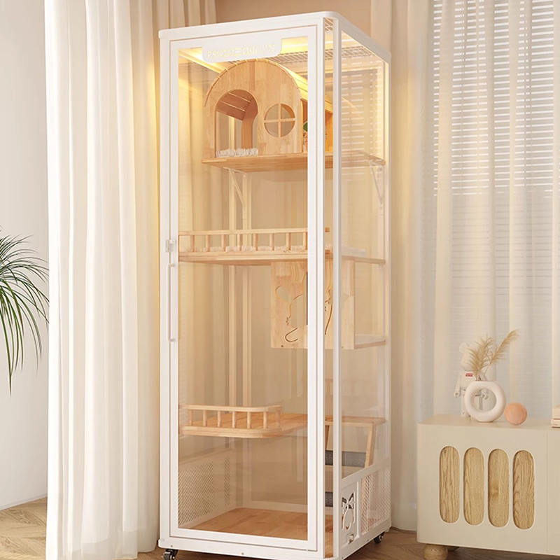 Menara panoramik dalam ruangan hotel kayu villa kabinet kandang kucing besar Menara panoramik dalam ruangan hotel kayu villa kabinet kandang kucing besar