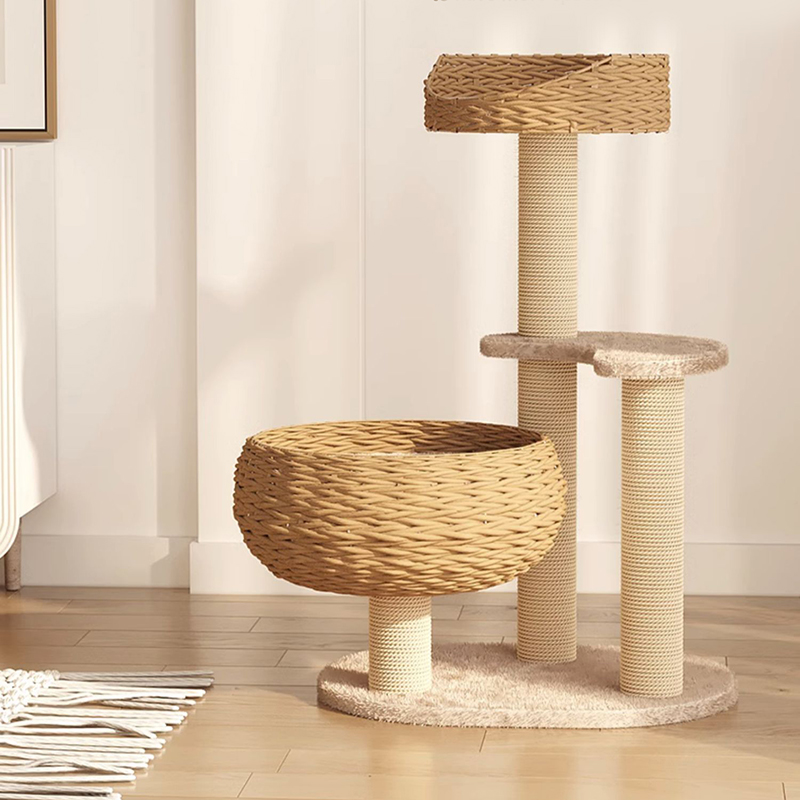 Menara kertas kraft modern tenunan panjat menggores pohon kucing Menara kertas kraft modern tenunan panjat menggores pohon kucing