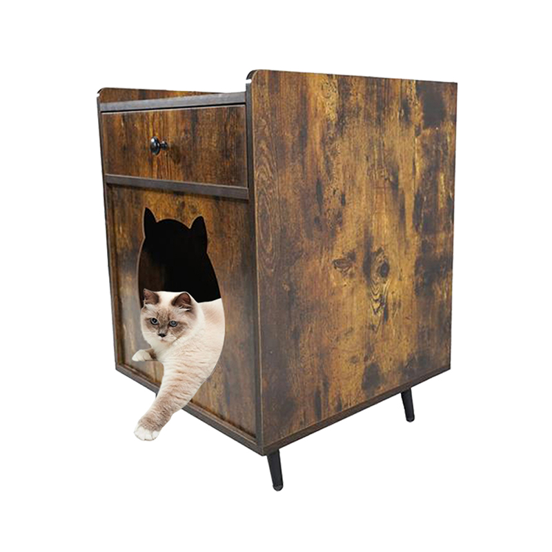 Kucing gaya furnitur berbentuk tv kandang dengan lemari sampah laci Kucing gaya furnitur berbentuk tv kandang dengan lemari sampah laci
