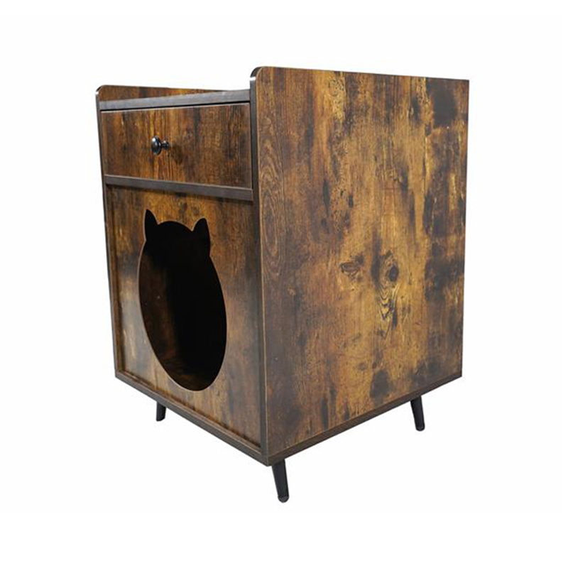 Kucing gaya furnitur berbentuk tv kandang dengan lemari sampah laci Kucing gaya furnitur berbentuk tv kandang dengan lemari sampah laci
