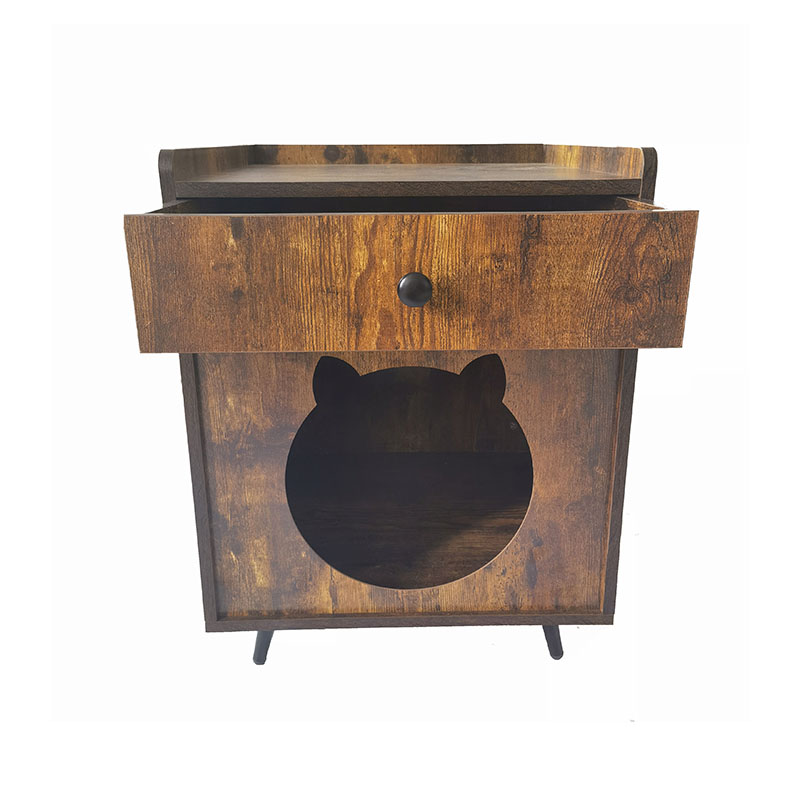 Kucing gaya furnitur berbentuk tv kandang dengan lemari sampah laci Kucing gaya furnitur berbentuk tv kandang dengan lemari sampah laci