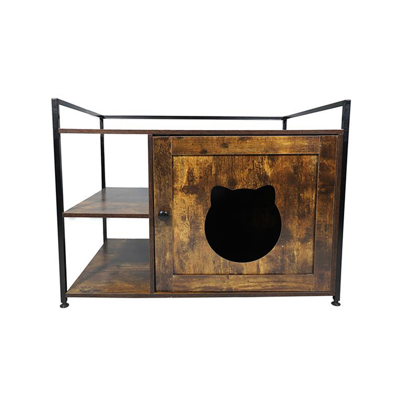 Kucing gaya furnitur sangkar dengan penyimpanan kabinet sampah