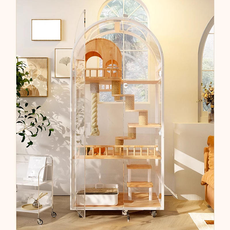 Rumah kucing dalam ruangan hotel hotel panoramic villa solid cage cangkir kabinet kandang Rumah kucing dalam ruangan hotel hotel panoramic villa solid cage cangkir kabinet kandang