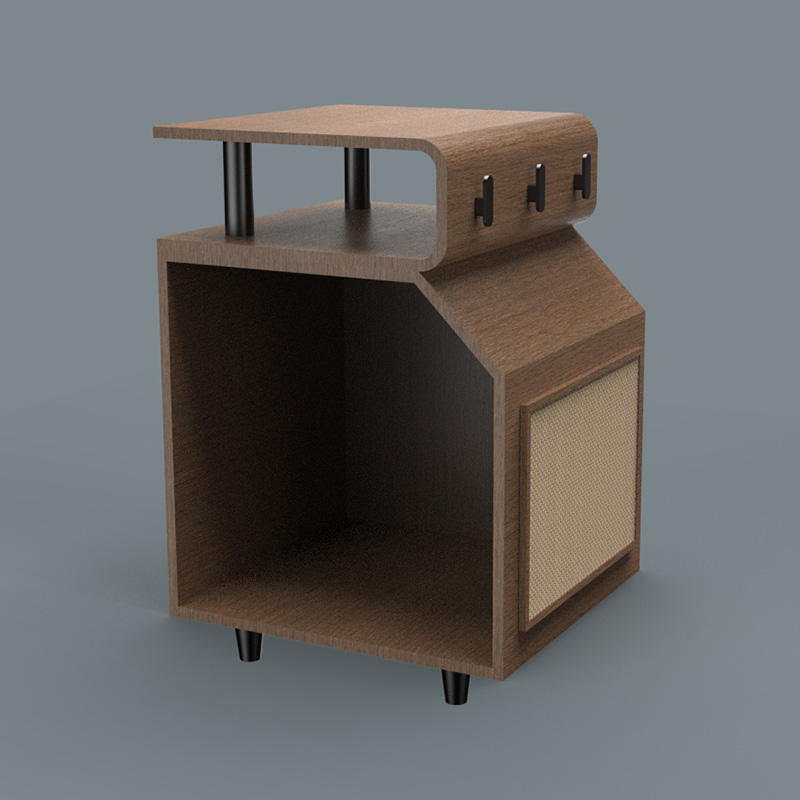 Tempat tidur hewan peliharaan kayu tempat tidur kucing dengan papan goresan Tempat tidur hewan peliharaan kayu tempat tidur kucing dengan papan goresan