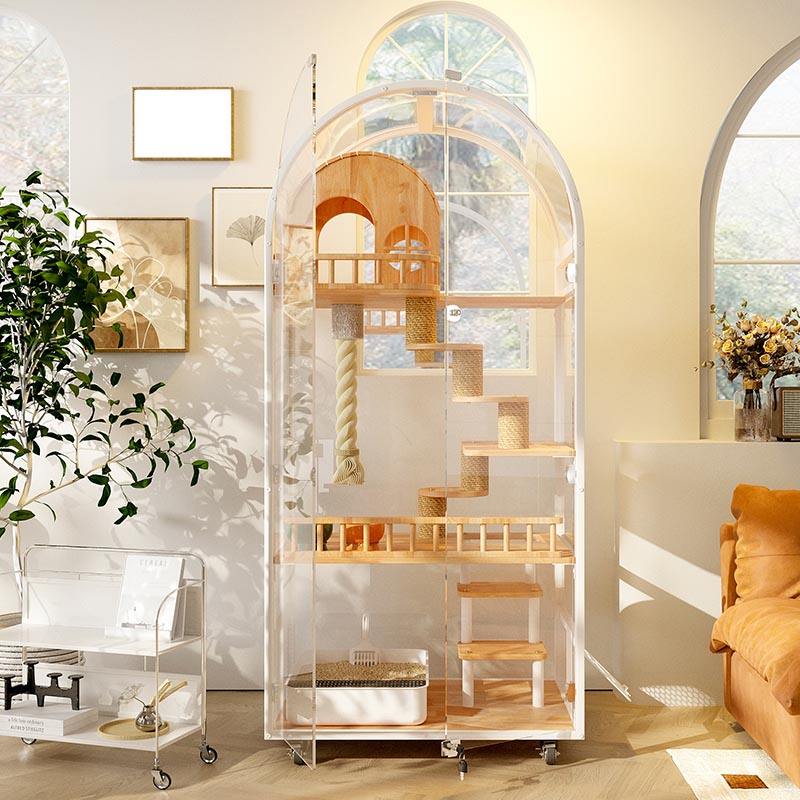 Rumah kucing dalam ruangan hotel hotel panoramic villa solid cage cangkir kabinet kandang Rumah kucing dalam ruangan hotel hotel panoramic villa solid cage cangkir kabinet kandang