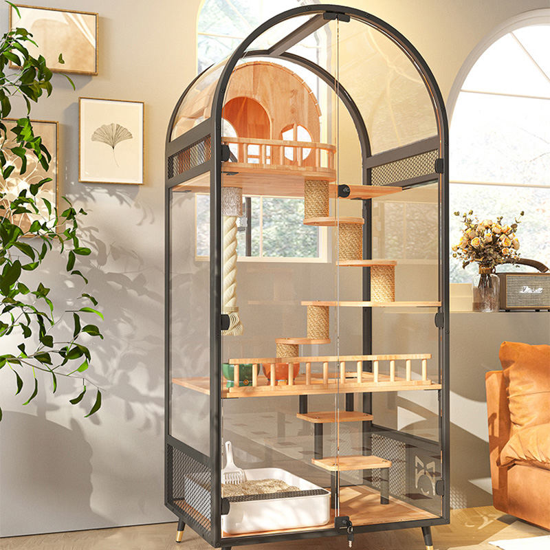 Rumah kucing dalam ruangan hotel hotel panoramic villa solid cage cangkir kabinet kandang Rumah kucing dalam ruangan hotel hotel panoramic villa solid cage cangkir kabinet kandang