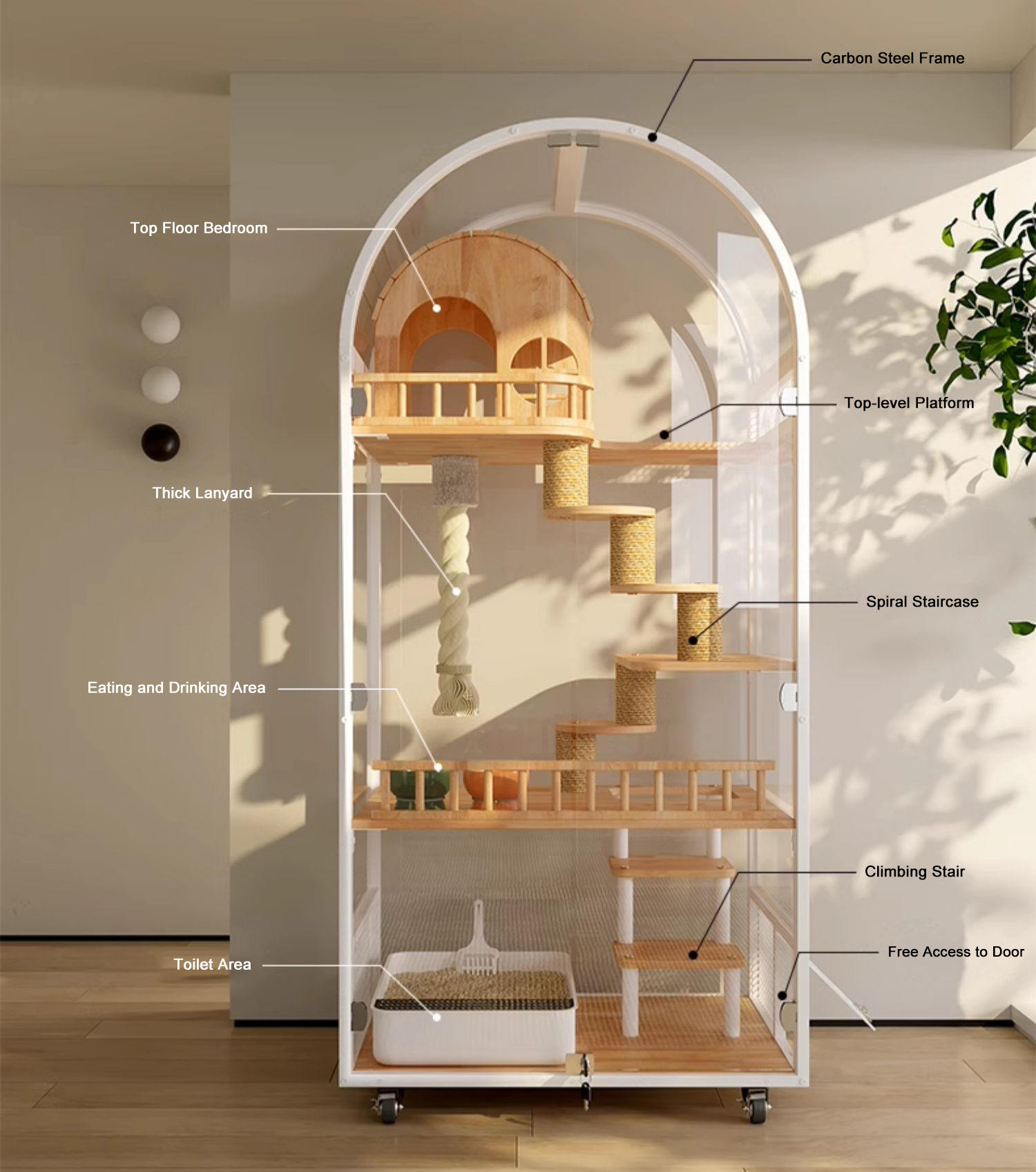 Rumah kucing dalam ruangan hotel hotel panoramic villa solid cage cangkir kabinet kandang Rumah kucing dalam ruangan hotel hotel panoramic villa solid cage cangkir kabinet kandang