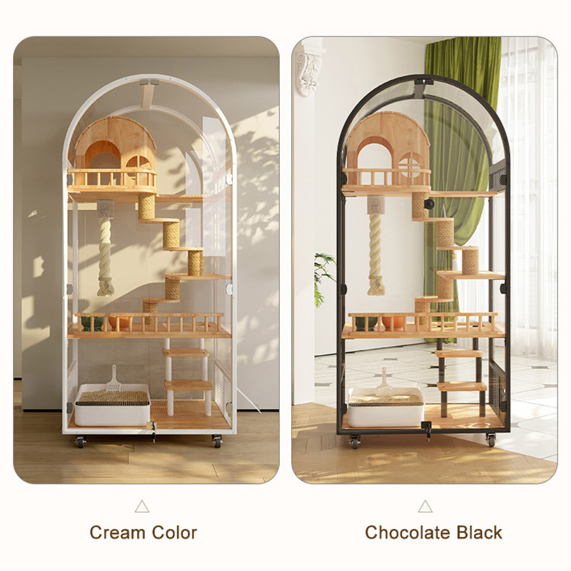 Rumah kucing dalam ruangan hotel hotel panoramic villa solid cage cangkir kabinet kandang Rumah kucing dalam ruangan hotel hotel panoramic villa solid cage cangkir kabinet kandang