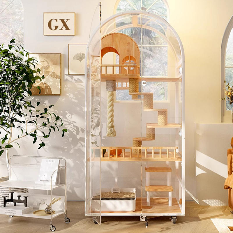 Rumah kucing dalam ruangan hotel hotel panoramic villa solid cage cangkir kabinet kandang Rumah kucing dalam ruangan hotel hotel panoramic villa solid cage cangkir kabinet kandang