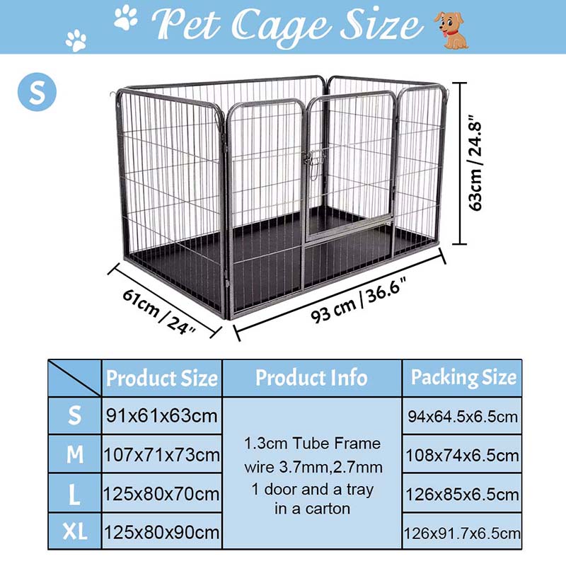 Lipat tabung logam anjing playpen Lipat tabung logam anjing playpen