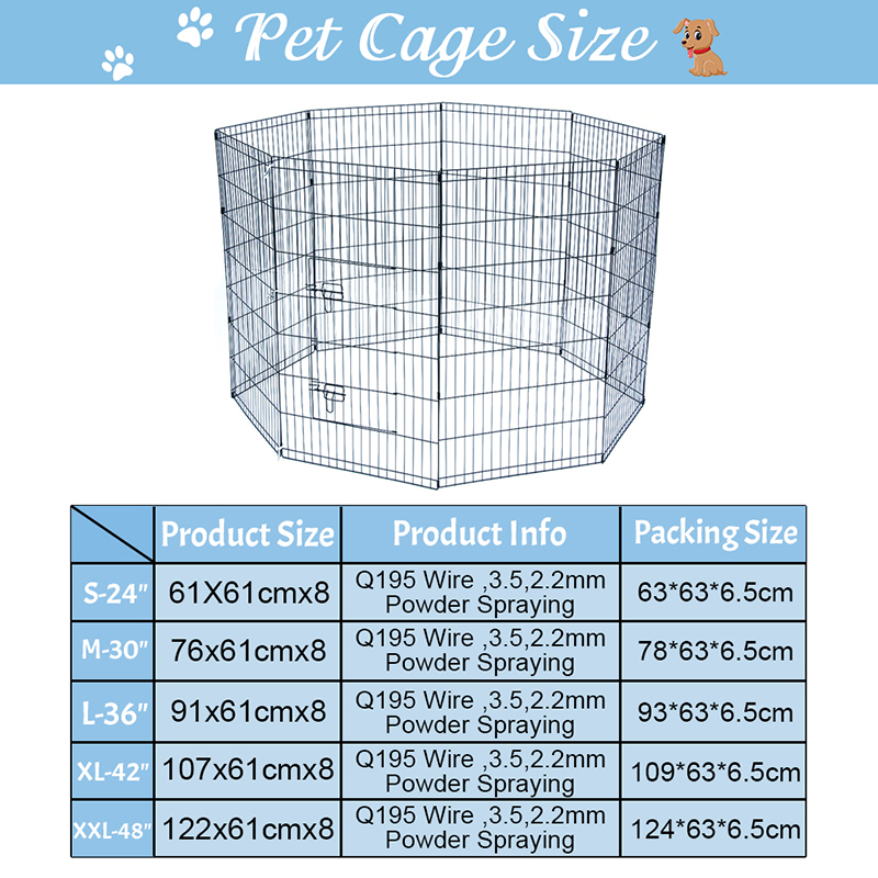 8 panel lipat kawat dog metal playpen 8 panel lipat kawat dog metal playpen