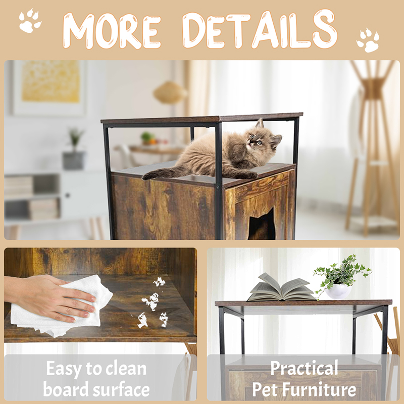 Side -door Side Furniture Gaya kucing kandang kabinet Side -door Side Furniture Gaya kucing kandang kabinet