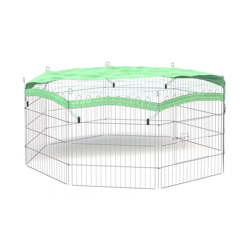 Foldable Puppy Rabbit Metal Run Dog Playpen dengan penutup atas