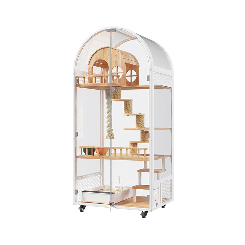 Rumah kucing dalam ruangan hotel hotel panoramic villa solid cage cangkir kabinet kandang