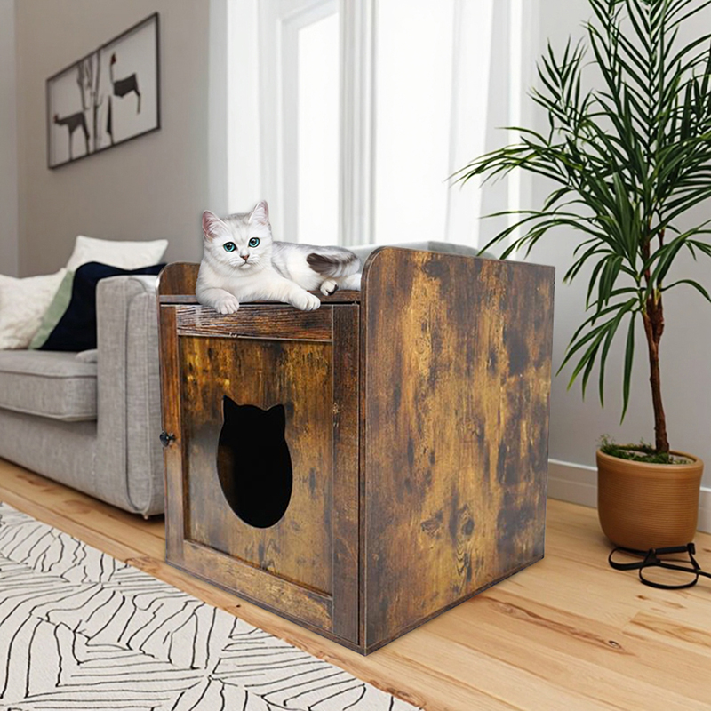 Meja samping dalam ruangan kabinet furnitur gaya kucing kandang Meja samping dalam ruangan kabinet furnitur gaya kucing kandang